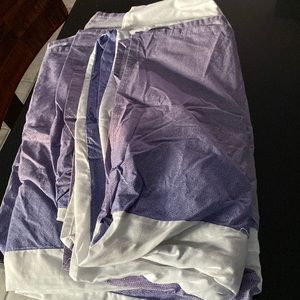 Two Twin size,  purple, bought in Israel bed skirt, porcelain design